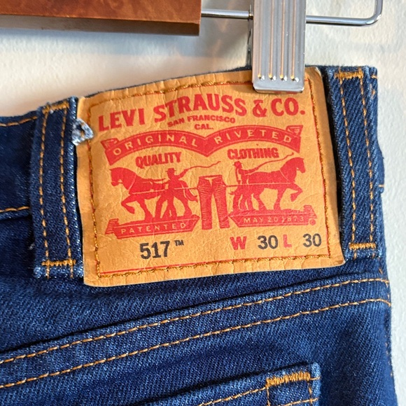 Levi's 517 Dark Blue Bootcut Men's Jeans - Picture 7 of 12